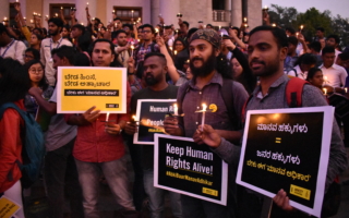 march for human rights in Bangalore