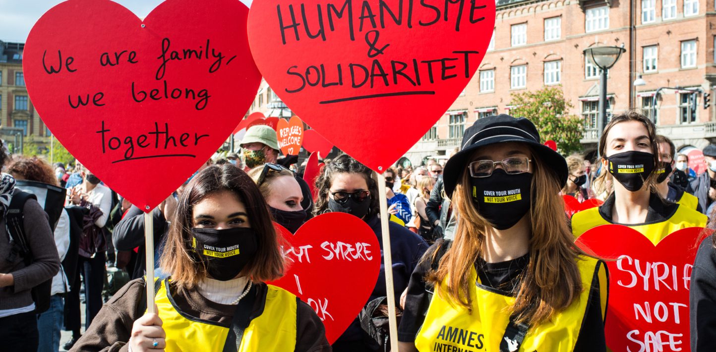 Demonstrations were held in 25 Danish cities protesting the government's decision to strip residency for refugees from Syria on the false assumption that Damascus and surrounding areas are now safe for returns.