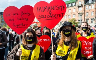 Demonstrations were held in 25 Danish cities protesting the government's decision to strip residency for refugees from Syria on the false assumption that Damascus and surrounding areas are now safe for returns.